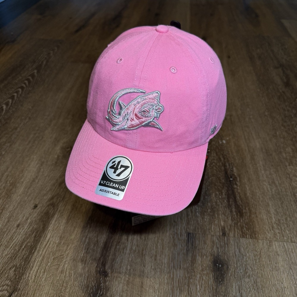 Clearwater Threshers Hat '47 Clean Up Pink Cap MiLB‎ Adjust Strap Shark Phillies